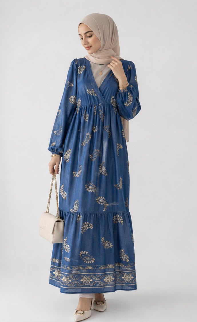Golden petals Maxi dress