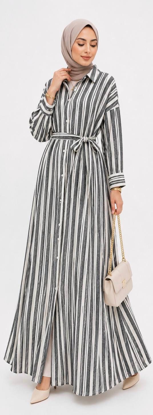 Midnight Stripe Maxi dress