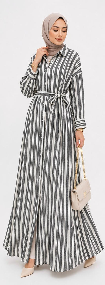 Midnight Stripe Maxi dress