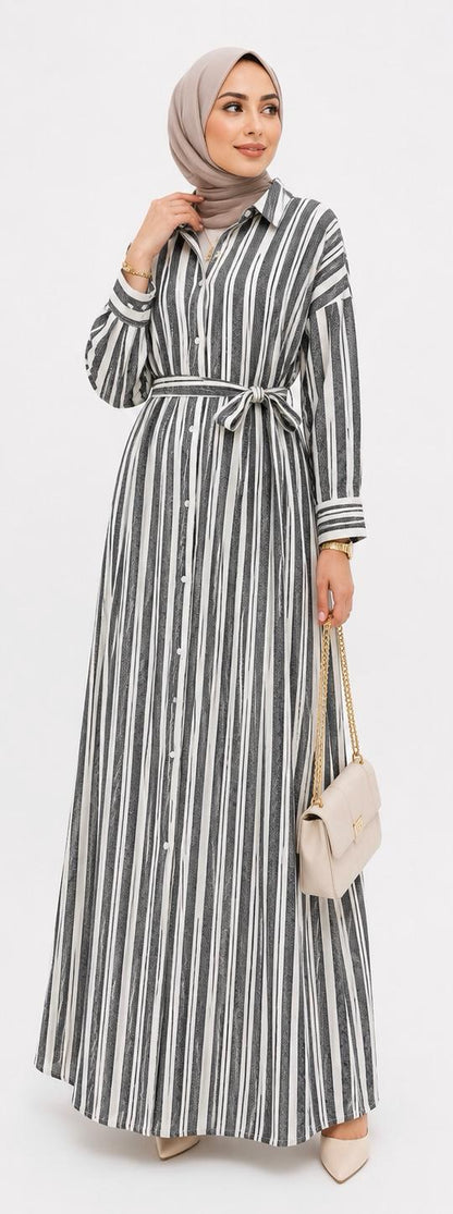 Midnight Stripe Maxi dress