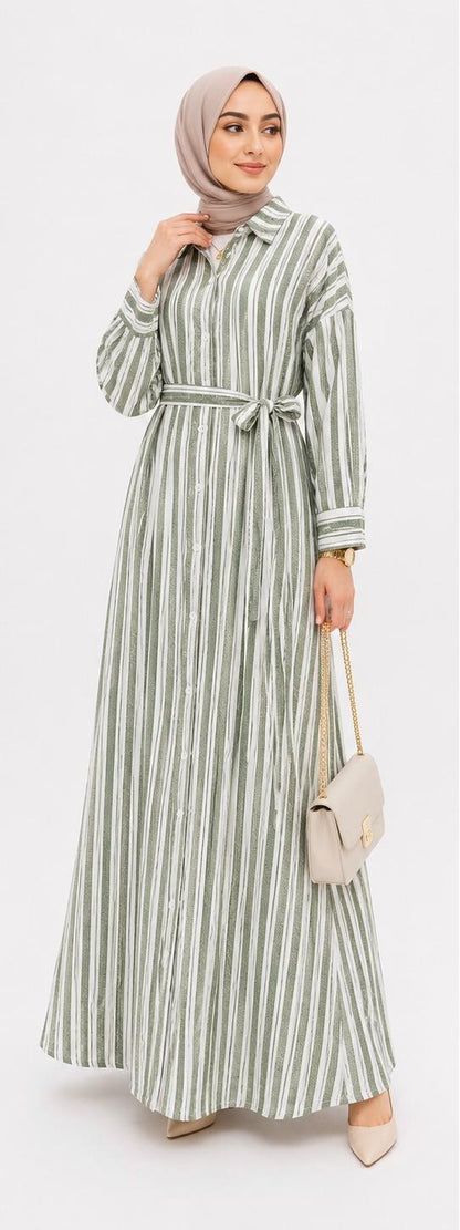Midnight Stripe Maxi dress