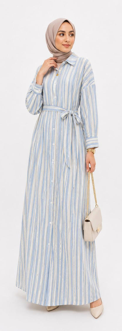 Midnight Stripe Maxi dress