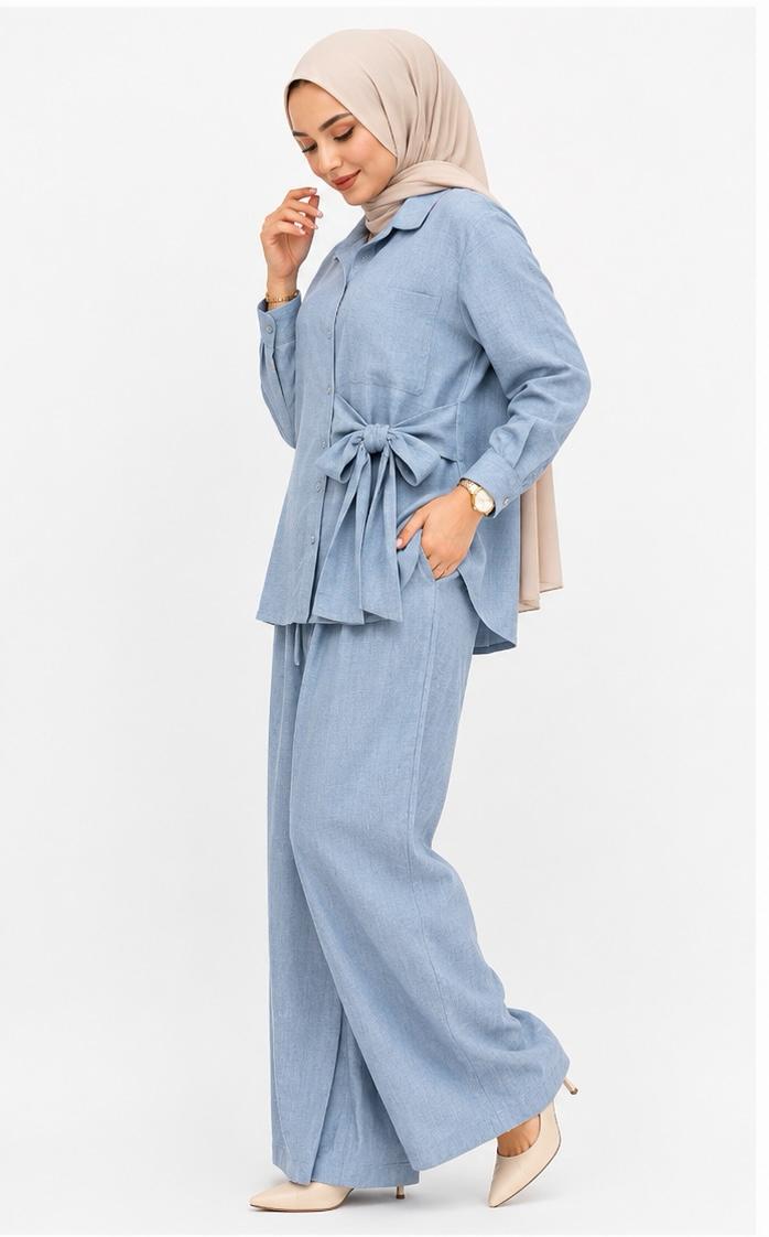 Linen Tie-waist Co-ord Set