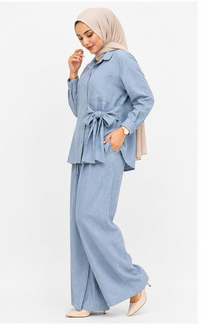 Linen Tie-waist Co-ord Set