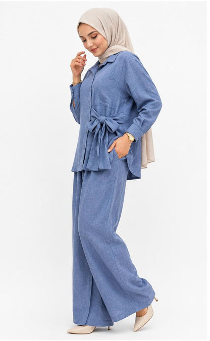 Linen Tie-waist Co-ord Set