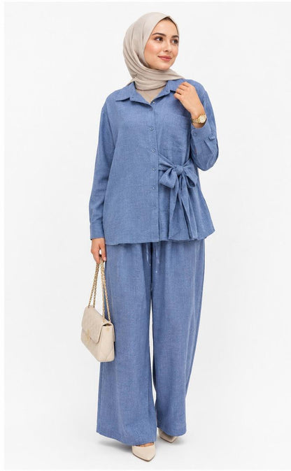 Linen Tie-waist Co-ord Set