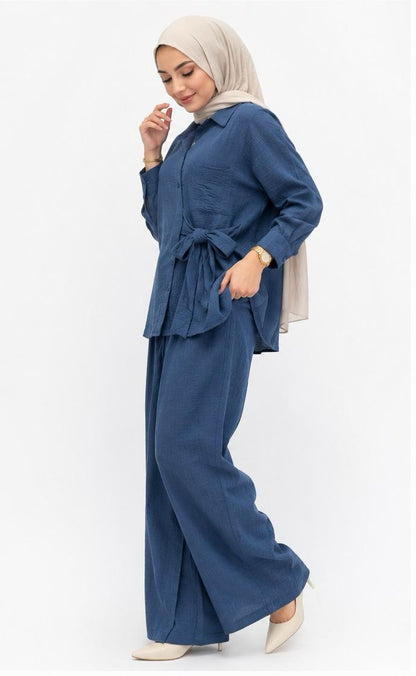 Linen Tie-waist Co-ord Set