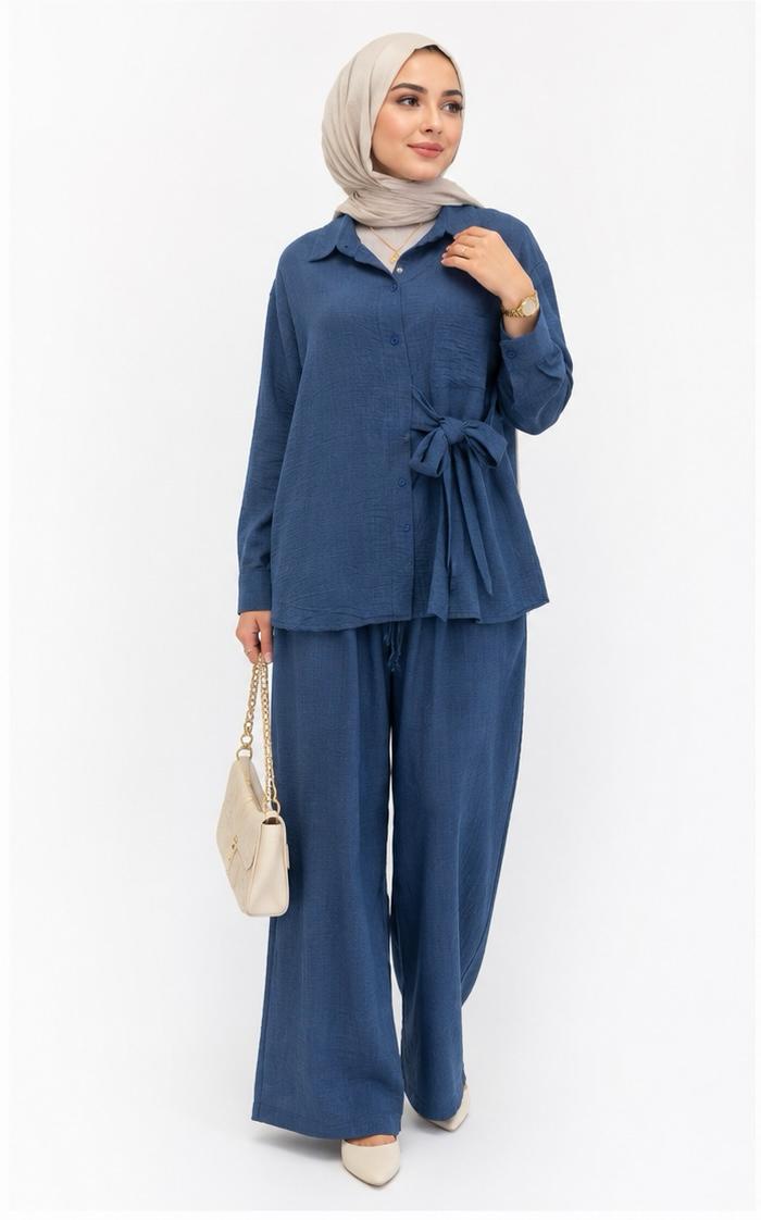 Linen Tie-waist Co-ord Set
