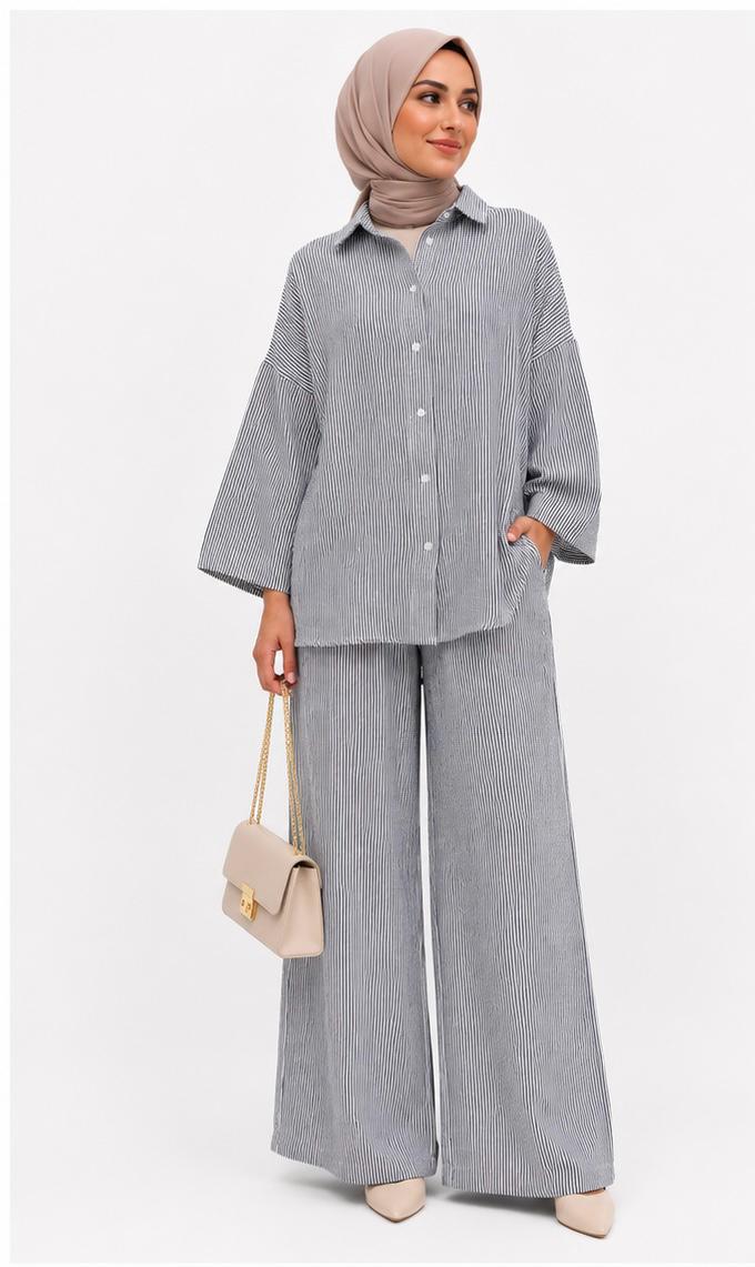 Pinstripe Modest Co-Ord Set