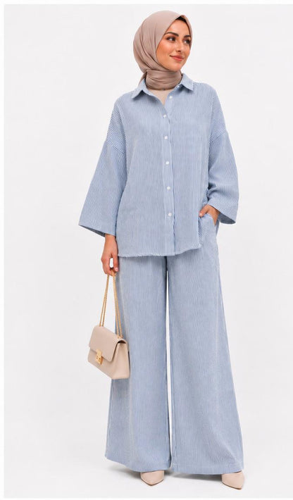 Pinstripe Modest Co-Ord Set