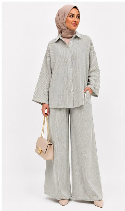 Pinstripe Modest Co-Ord Set