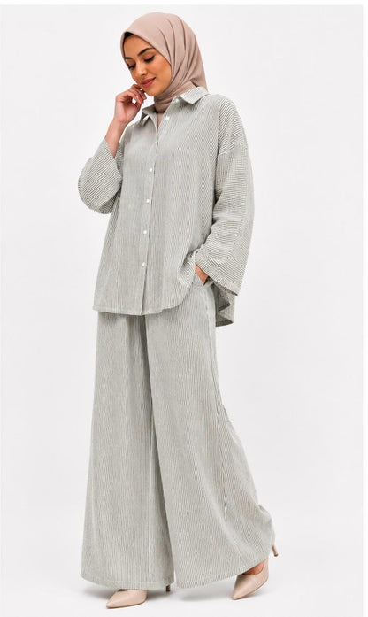 Pinstripe Modest Co-Ord Set
