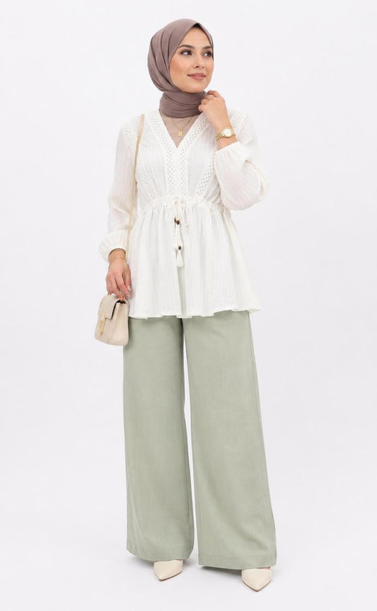 Ivory Peplum Blouse