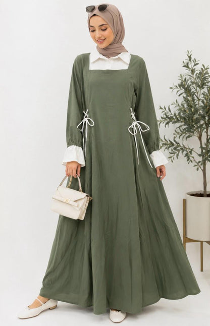 Ivy lace-Up Maxi Dress