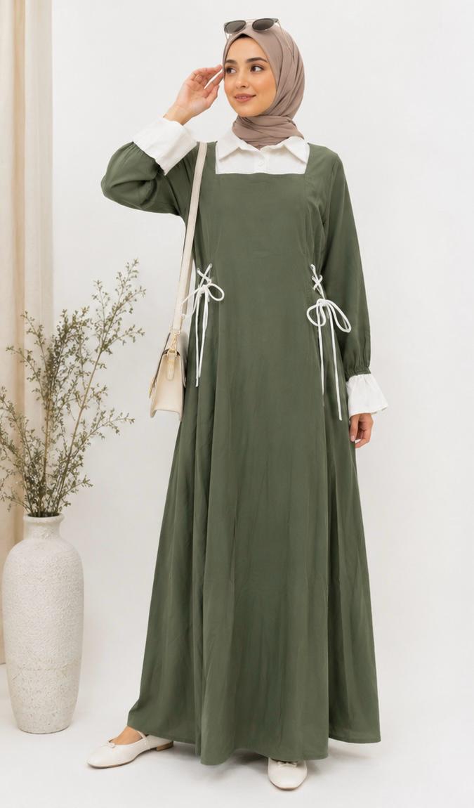 Ivy lace-Up Maxi Dress
