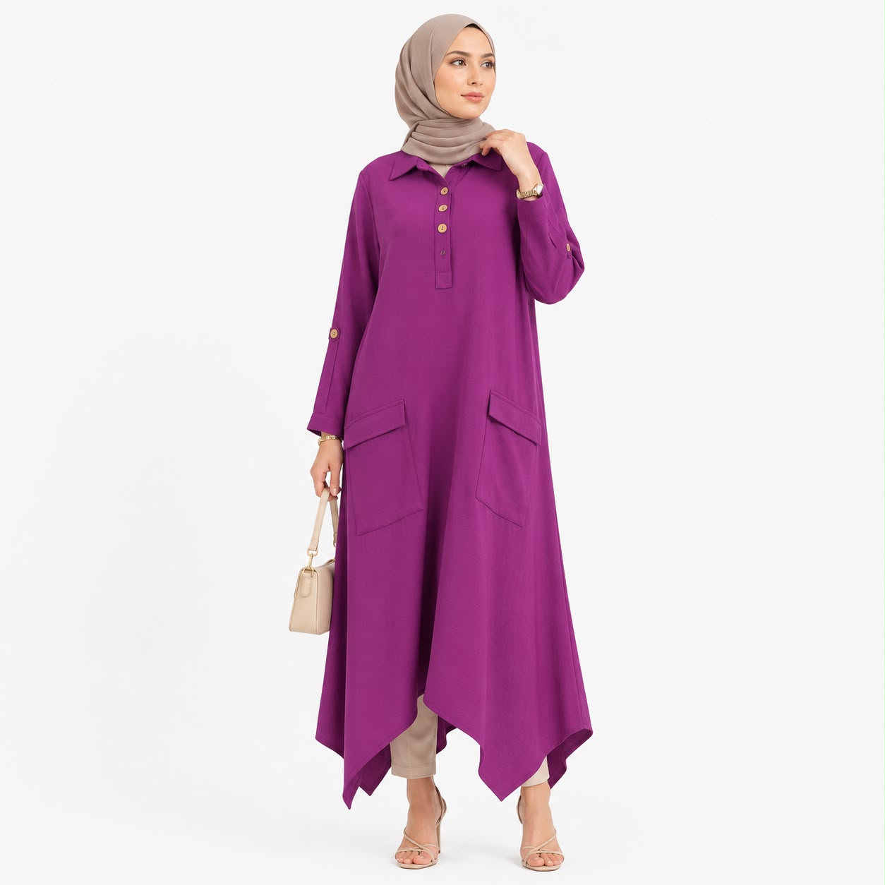 Asymmetrical Pocket Dress