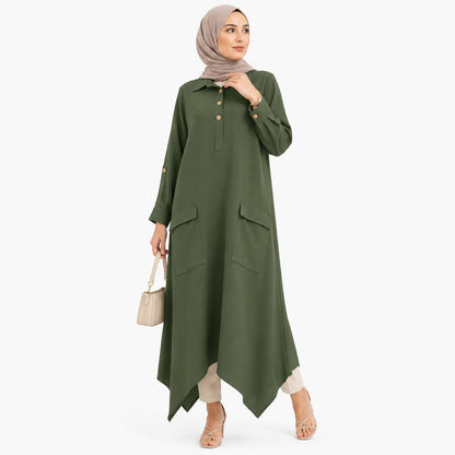 Asymmetrical Pocket Dress