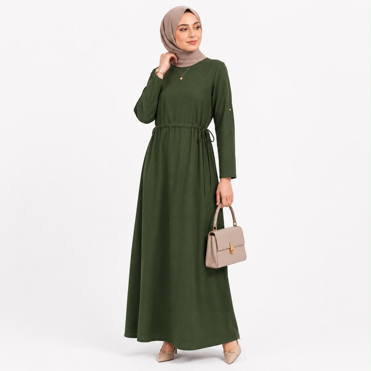 Serenity Drawstring Maxi Dress