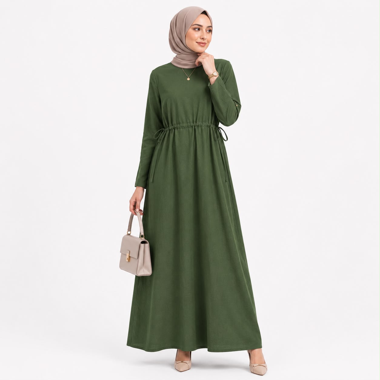 Serenity Drawstring Maxi Dress