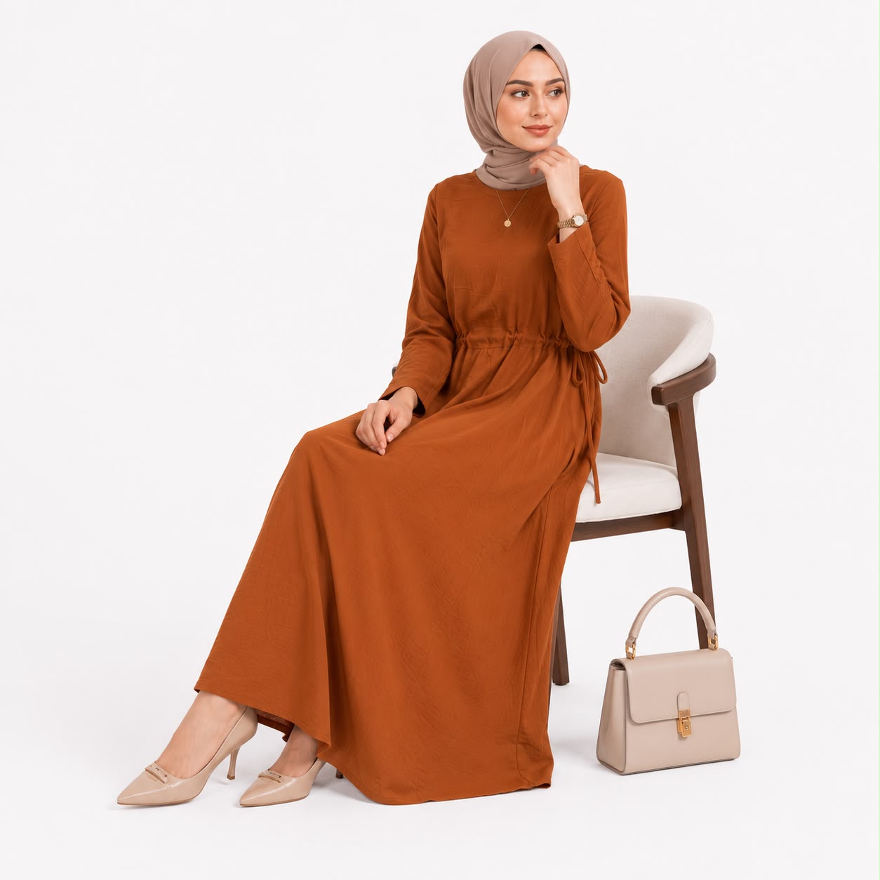 Serenity Drawstring Maxi Dress