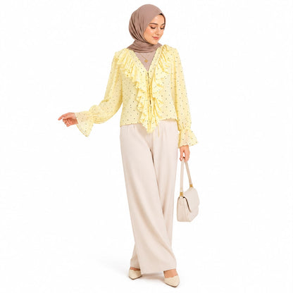 Ruffled Polka Dot Top