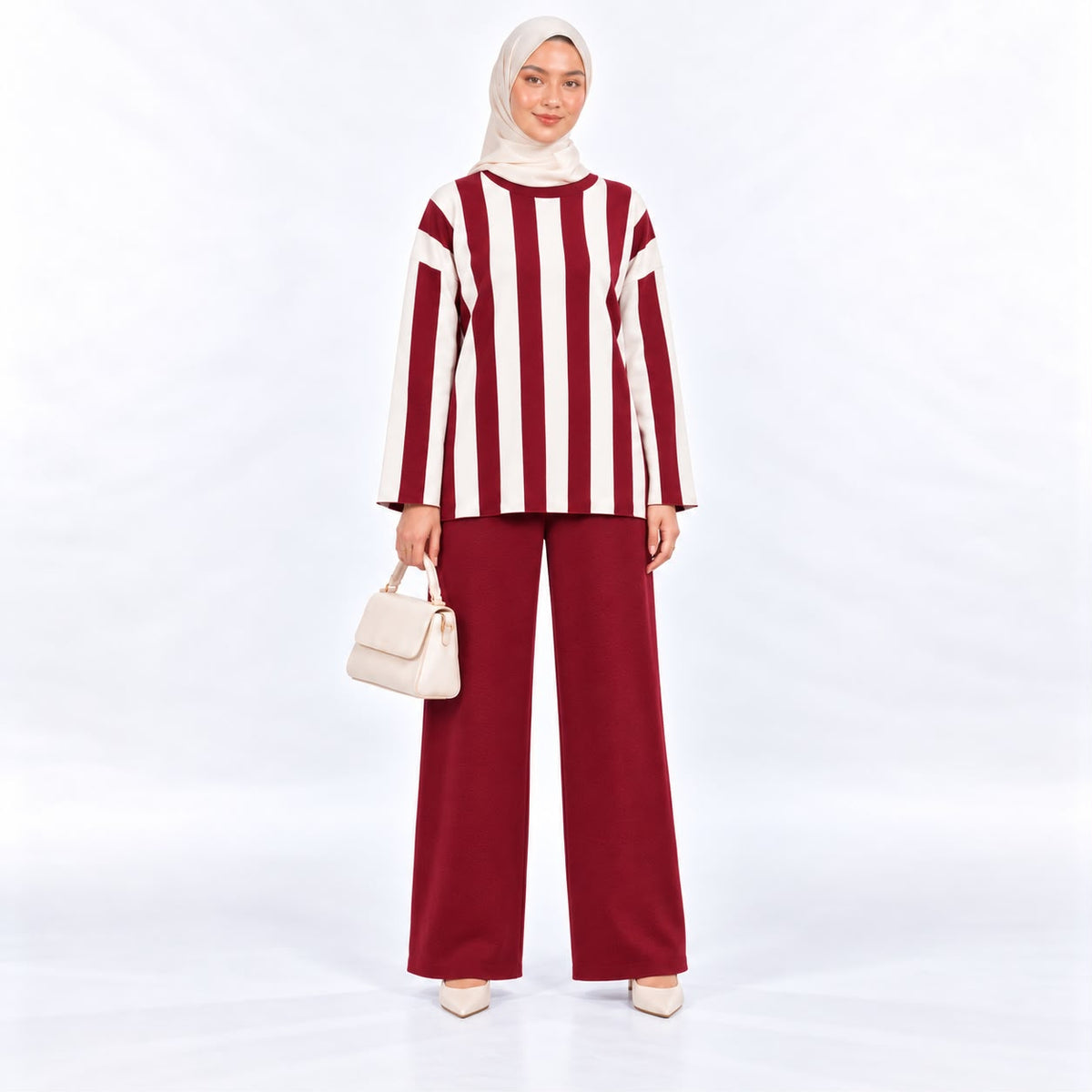 Vertical Stripe Knit Two-piece Collection