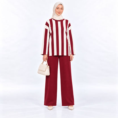Vertical Stripe Knit Two-piece Collection