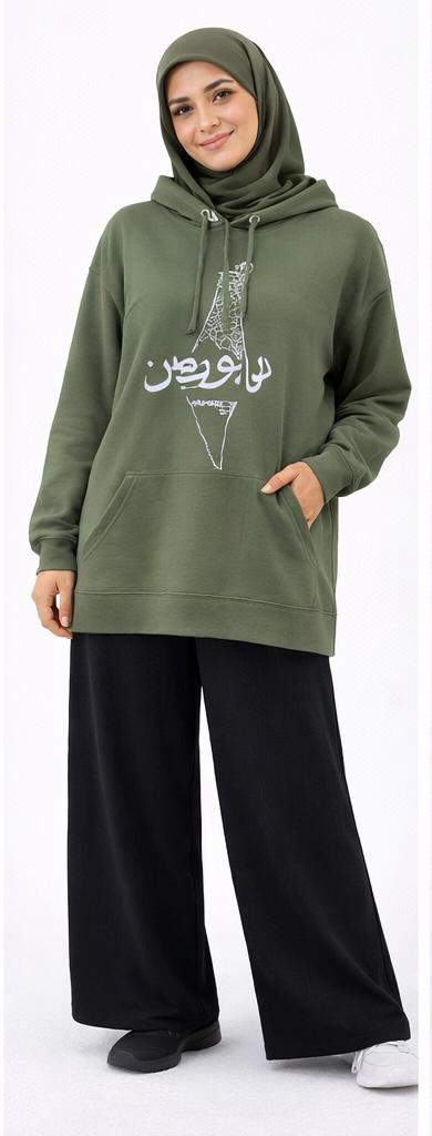 Palestine Map Graphic Hoodie
