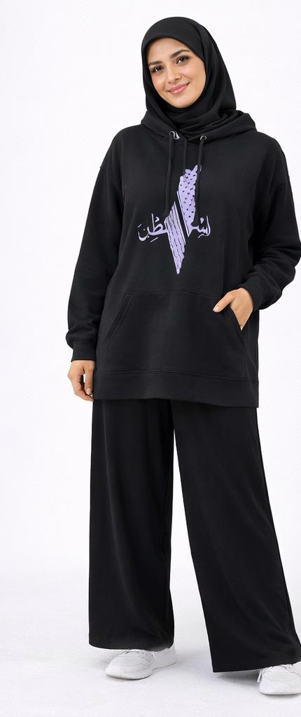 Palestine Map Graphic Hoodie