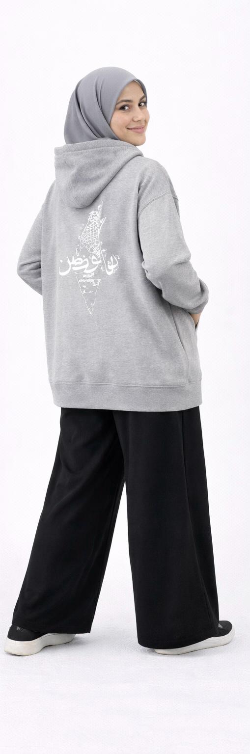 Palestine Map Graphic Hoodie