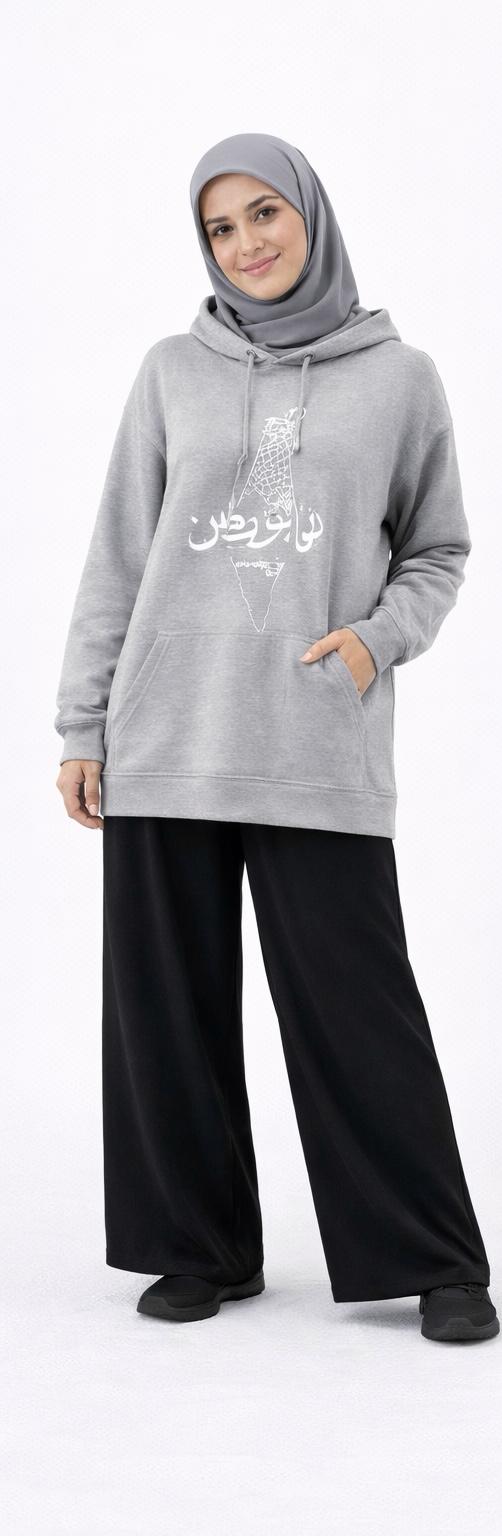 Palestine Map Graphic Hoodie