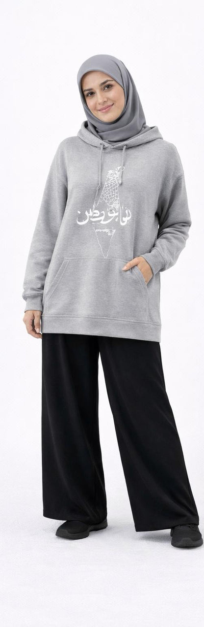 Palestine Map Graphic Hoodie