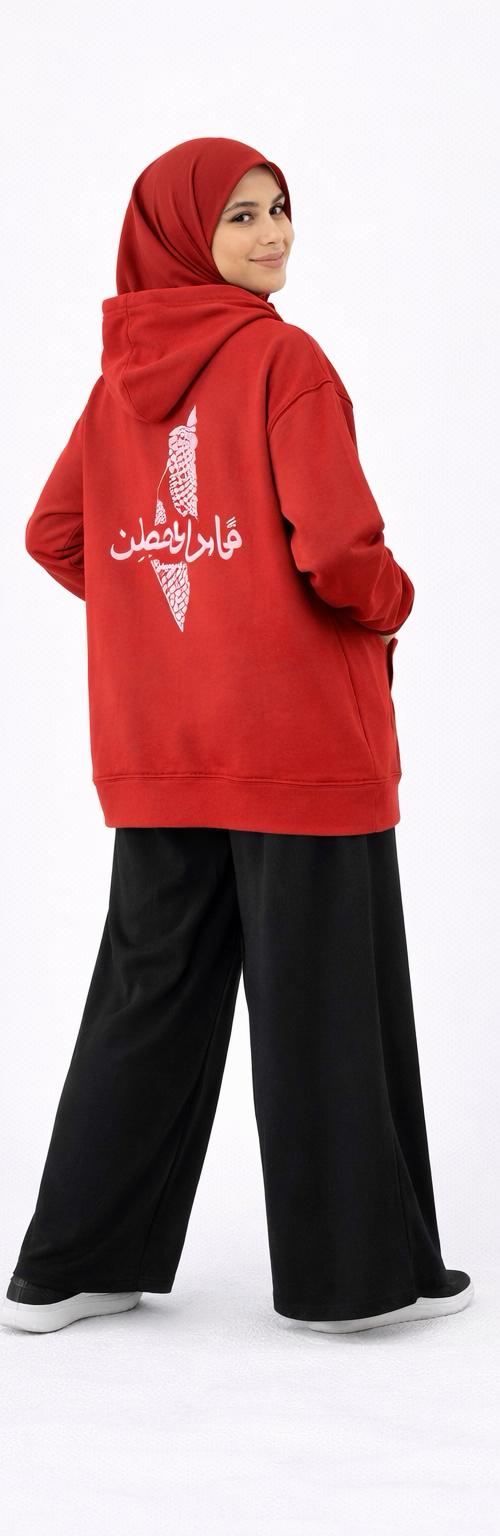 Palestine Map Graphic Hoodie