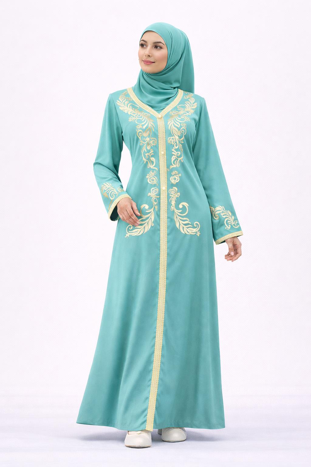 Luxe Front-embroidered Jalabiya