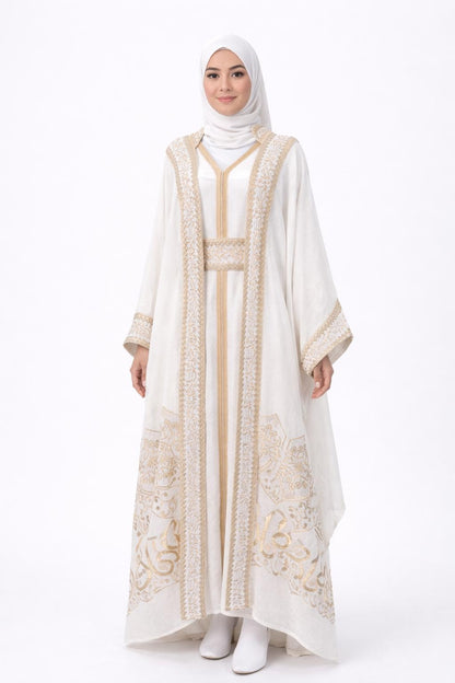 Rich Gold Embroidered Abaya