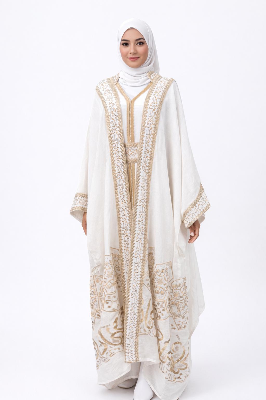 Rich Gold Embroidered Abaya