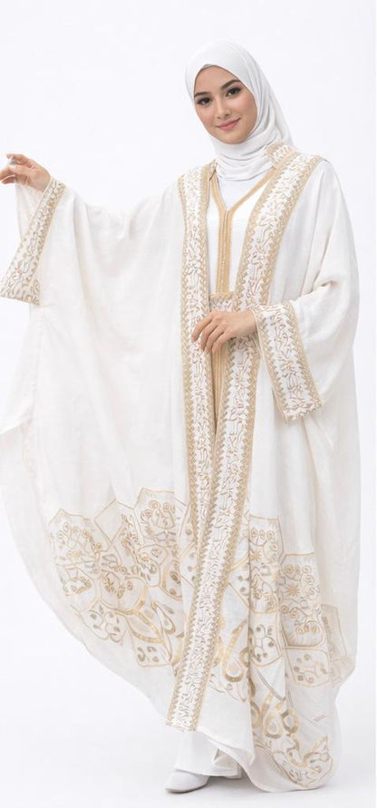 Rich Gold Embroidered Abaya