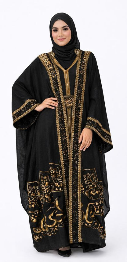 Rich Gold Embroidered Abaya