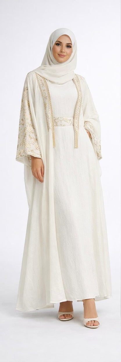 Ivory veil Kaftan