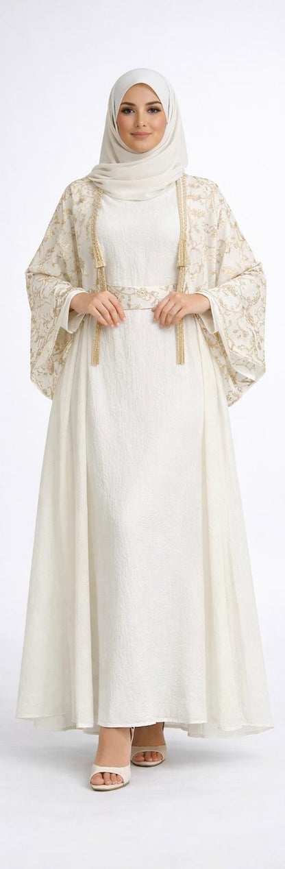Ivory veil Kaftan