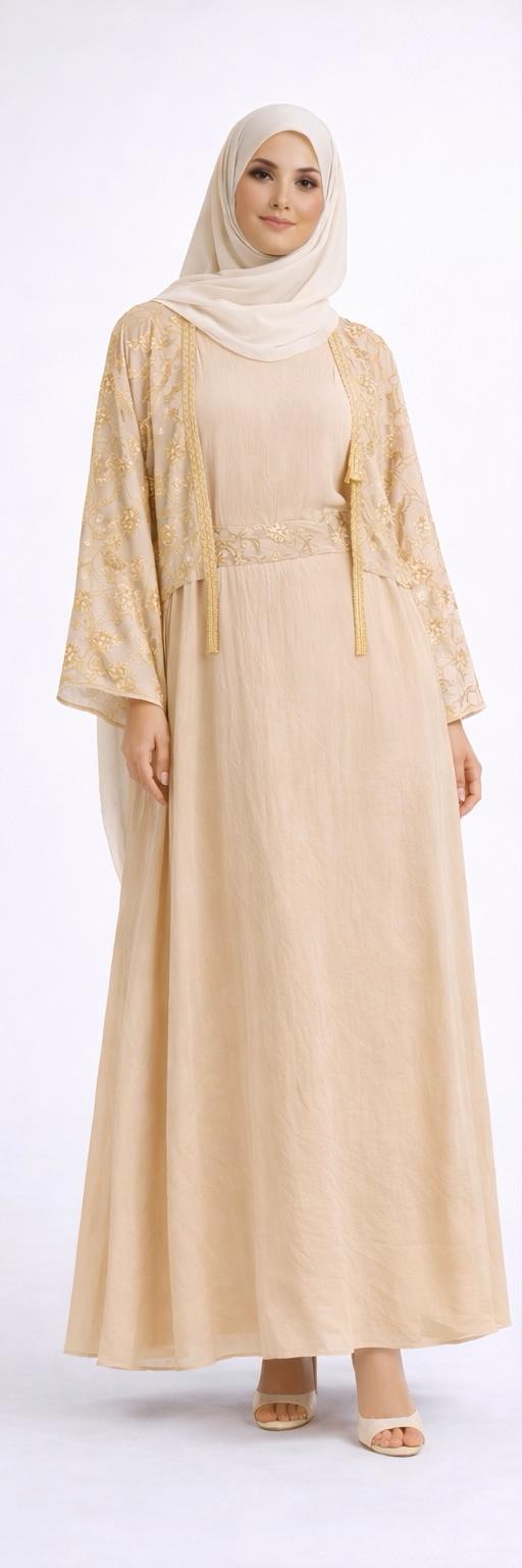 Ivory veil Kaftan