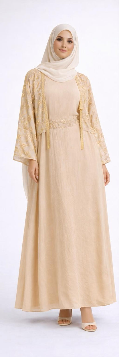 Ivory veil Kaftan