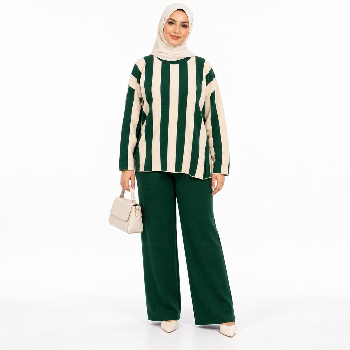 Vertical Stripe Knit Two-piece Collection
