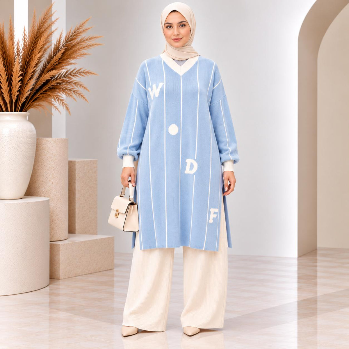 Pinstripe Knit Tunic Collection