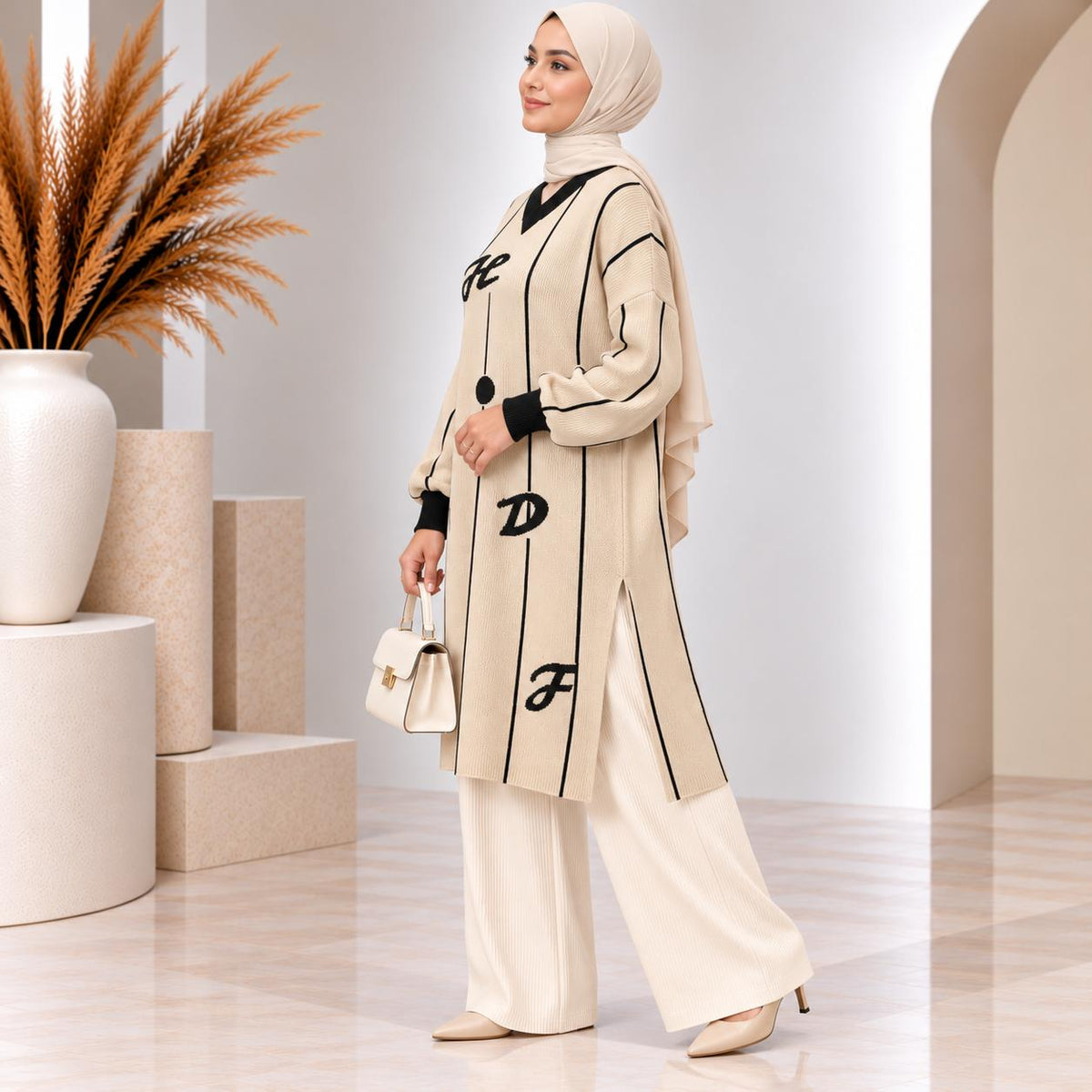 Pinstripe Knit Tunic Collection