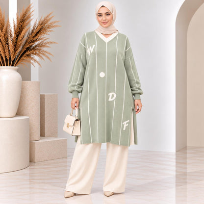 Pinstripe Knit Tunic Collection