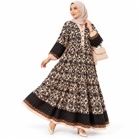 Boho print Maxi Dress