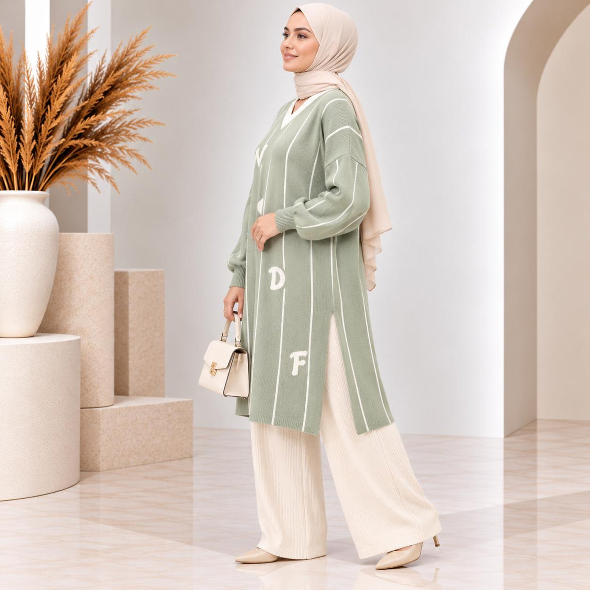 Pinstripe Knit Tunic Collection