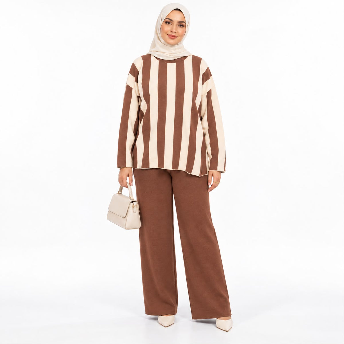 Vertical Stripe Knit Two-piece Collection