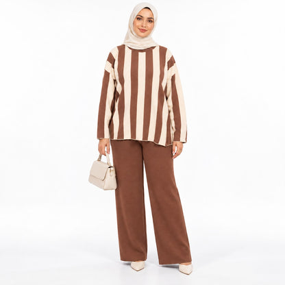 Vertical Stripe Knit Two-piece Collection